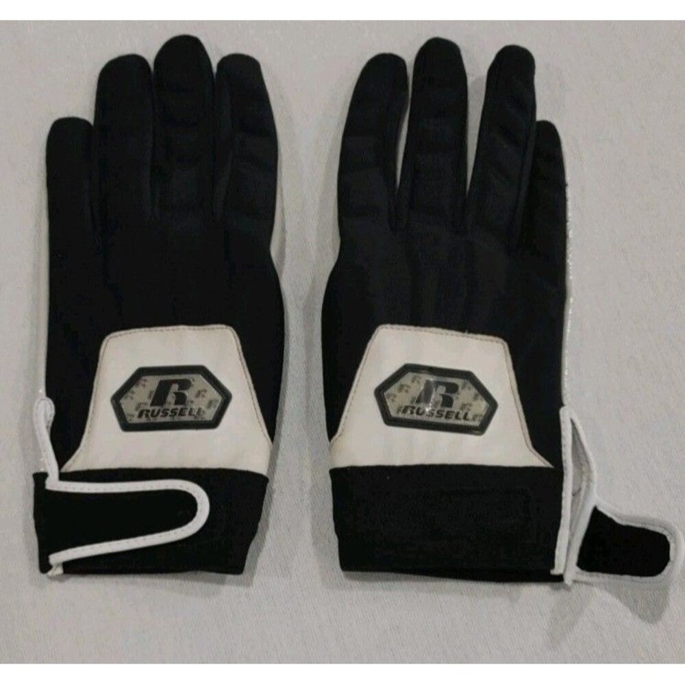 Russell Men's Size XL Black All-Weather Football Receiver Gloves 1 Pair